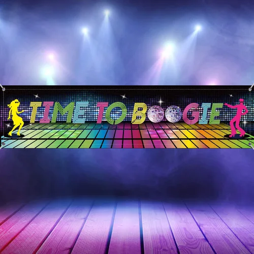 Decoraciones para fiestas temáticas de los años 70, tela grande de los años 70, telón de fondo colorido de discoteca, suministros para fiestas de