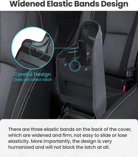 Miniatura 4 de Sinvanho Funda para Reposabrazos de Consola Central para Subaru 2018-2023 Crosstrek y 2017-2023 Impreza, Funda Protectora de Tapa de Caja de Negro