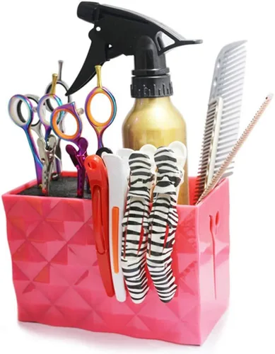 Miniatura 8 de Uonlytech Caja de almacenamiento para tijeras de peluquería de 6.14 x 3.14 x 4.33 pulgadas, organizador de herramientas de corte de pelo