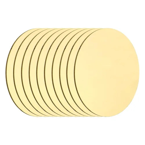 Miniatura 15 de MECCANIXITY 2 Piezas Placa Redonda de Latón, 150mm (5.91") de Diámetro Láminas de Cobre Puro, Lámina de Metal de Latón Cobre H62 de 0.5mm
