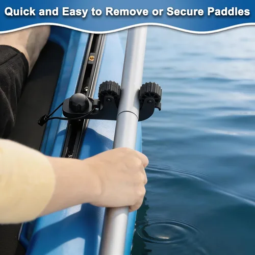 Miniatura 2 de Soporte para pala de kayak Huntury, ahorre espacio en la pista del kayak, red de pesca, soporte para cañas de pescar para pesca, accesorios