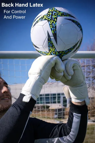 Miniatura 5 de Professional Goalkeeper Gloves, 4+3 mm Protection, Level 5 Super Grip, Removable Finger Guard Protection, Youth and Adult, All-Levels