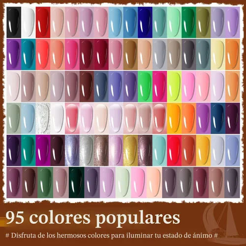 Miniatura 3 de JODSONE - Juego de 100 esmaltes de uñas de gel (5 ml cada uno) con capa base que no se limpia, capa de base que se borra y capa superior mate