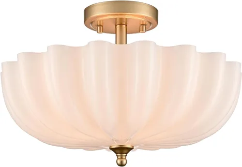 Miniatura 8 de Lámpara de techo dorada de latón para dormitorio, luz de techo empotrada, lámpara de techo moderna dorada para entrada, baño, sala de estar
