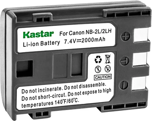 Kastar Reemplazo de batería de iones de litio para Canon BP-2L5, BP-2LH, E160814, DS126071, NB-2L, NB-2LH y cámara digital Canon FVM100, FVM20,