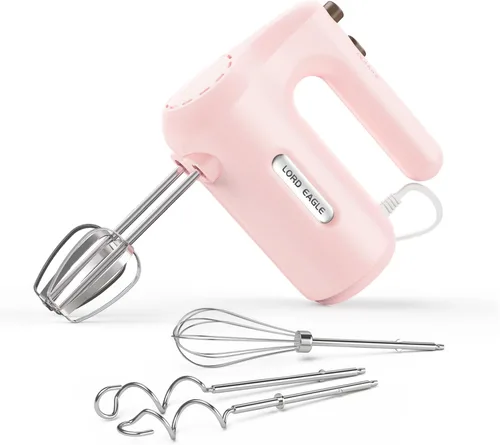 Miniatura 14 de Lord Eagle - Batidora de mano eléctrica de 5 velocidades, batidora de mano compacta de 300 W, batidora de huevos portátil de cocina con 5 accesorios