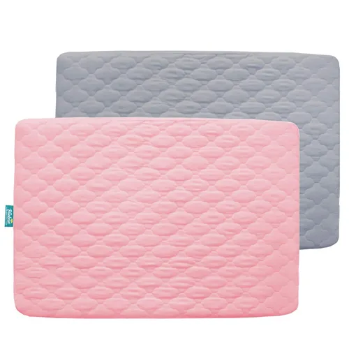 Paquete de 2 fundas protectoras de colchón ajustables impermeables compatibles con Graco Pack n Play & Dream On Me & Pamo Babe, Playpen/Playard,