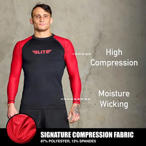 Miniatura 26 de Elite Sports MMA, BJJJ, No-Gi, protección de entrenamiento de manga corta