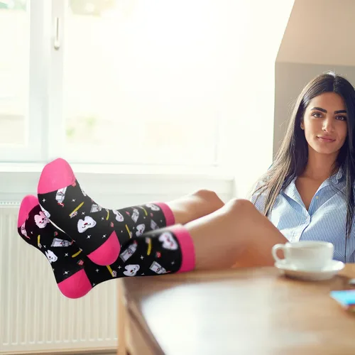 Miniatura 5 de 3 pares de calcetines para enfermeras dentales para mujer, novedosos dentistas, asistentes dentales, calcetines lindos para médicos, enfermeras