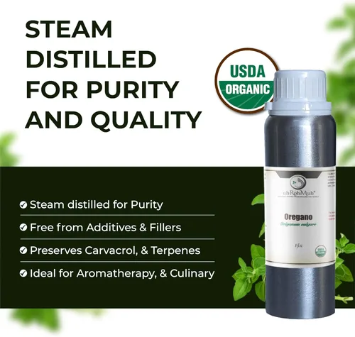 Miniatura 4 de Aceite esencial de orégano orgánico – 100% puro destilado al vapor Origanum vulgare de España Aceite de aromaterapia natural para difusor, piel