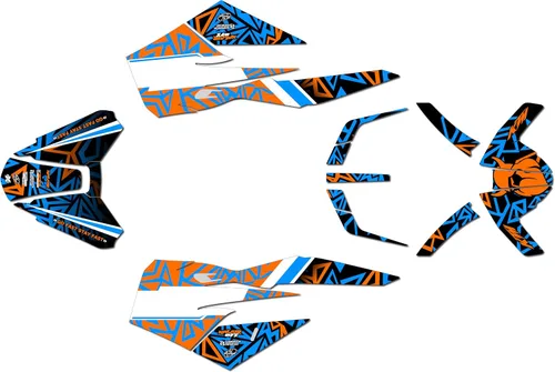 Kit de gráficos para KTM Duke 790 (2018+) Serie Fatality Cyan 21 Mil – Adhesivos para motocicleta Dirt Pit Bike Motocicleta, Adhesivos de Motocross