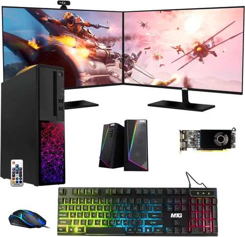 Miniatura 11 de TechMagnet PC de escritorio para juegos, Intel i5 6ª generación, Galaxy, 16 GB de RAM, SSD de 1 TB, monitor MTG de 24 pulgadas, teclado RGB, GT