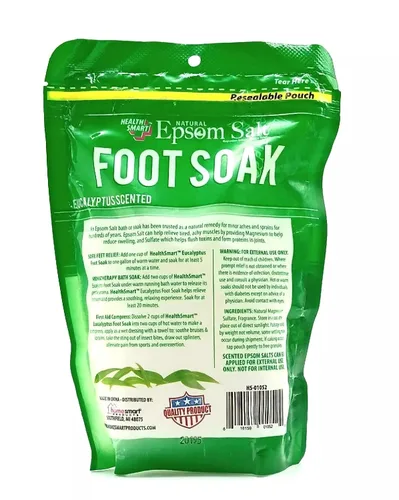 Miniatura 2 de Sal de Epsom natural en remojo para pies (Eucalyptus) 16oz (454G)
