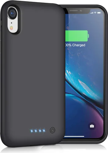 Funda de batería para iPhone XR, funda de carga portátil de 6800 mAh para iPhone XR, batería externa recargable, batería externa, funda protectora