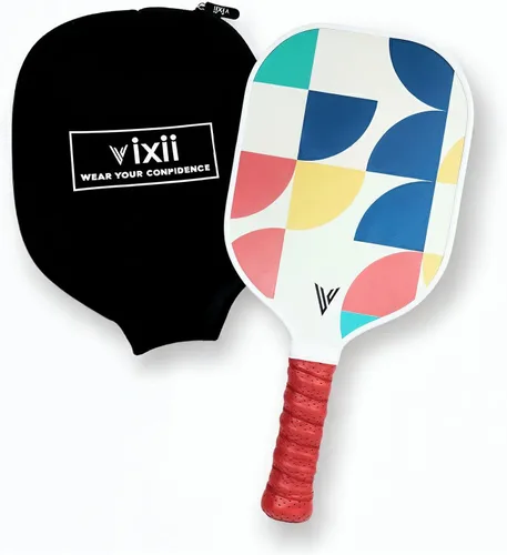 Miniatura 9 de Paletas de pickleball de fibra de carbono con cojín cómodo agarre de paleta de polipropileno con núcleo de panal de abeja de agarre ligero Rosa