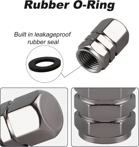 Miniatura 3 de alpmosn Tapas de Vástago de Válvula de Neumático de Aluminio, Cubiertas de Válvula de Rueda, Accesorios a Prueba de Polvo para Coche, Universal
