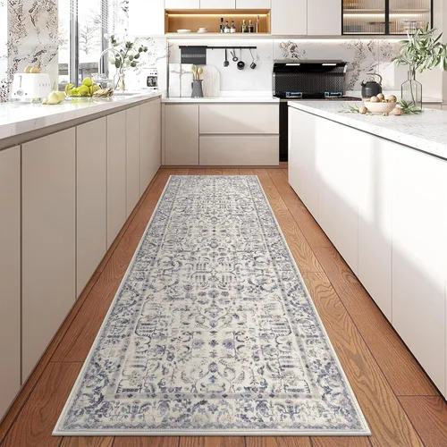 Miniatura 69 de U'Artlines Alfombra de Área Bohemia Lavable, 2x3 Pequeña Suave Antideslizante Vintage Felpudo para Puerta Frontal Interior Alfombra Verde