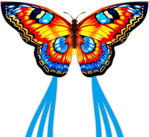 Miniatura 9 de Xida - Cometa de mariposa para niños y adultos, fácil de volar, de 4 a 8 años, cometa grande con mango de 300 pies, perfecta para viajes a la playa