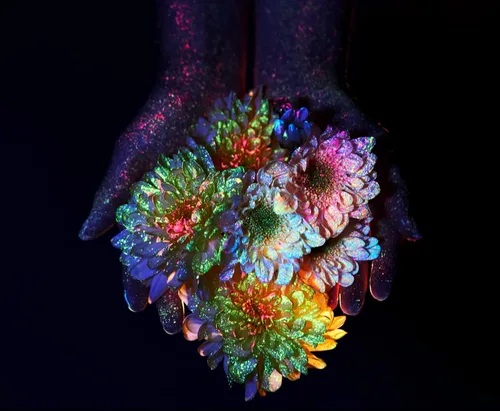 Miniatura 7 de MARBLERS - Polvo de mica que brilla en la oscuridad, pigmento brillante ultravioleta, no tóxico, libre de crueldad, tinte luminoso para luz negra