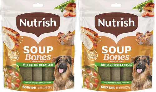 Miniatura 10 de Nutrish Soup Bones Masticables Premium para Perros con Pollo Real y Verduras, Golosinas para Perros de Textura Suave, 11 Masticables, el Empaque