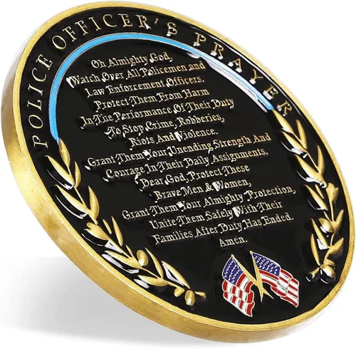 Miniatura 6 de Glamtune US Saint Michael Police Prayer Challenge Coin State Trooper Gifts