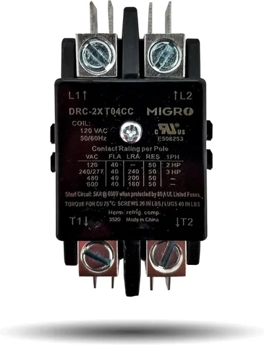 Miniatura 13 de Migro Contactor de CA resistente de 2 polos y 40 amperios que reemplaza prácticamente todos los modelos residenciales de 2 polos