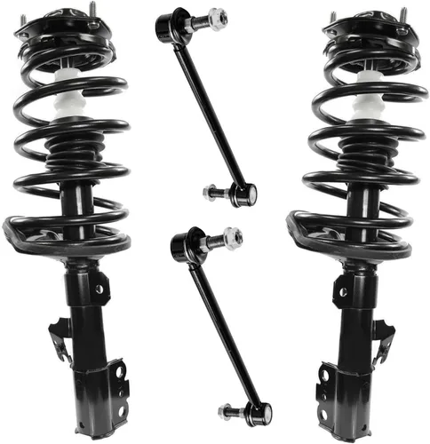 Miniatura 45 de Detroit Axle - Kit de puntales delanteros 2WD para Ford F-150 2005-2008 Lincoln Mark LT 2005-2008, 2 puntales con muelle helicoidal, 2 enlaces