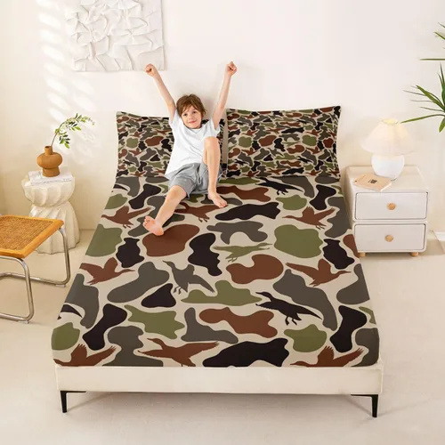 Miniatura 33 de Juego de ropa de cama con estampado de leopardo, tamaño individual, juego de cama de guepardo africano para decoración de dormitorio