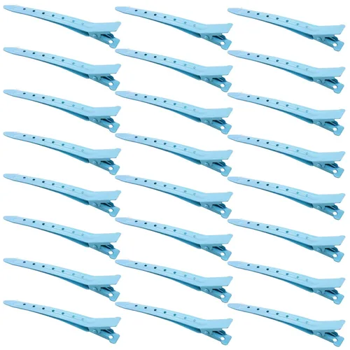 Miniatura 16 de 24 Paquetes de Pinzas Pico de Pato, Bantoye 2.75 Pulgadas Pinzas de Cocodrilo Rizadoras de Metal Antioxidante con Agujeros para Peinado del Cabello
