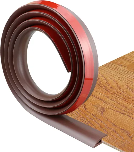 Miniatura 11 de Tira de transición de suelo autoadhesiva para alfombras y pisos, tira de borde de PVC para transición de umbral adecuada para umbral de altura Negro