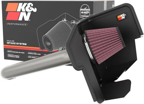 K&N Sistema de admisión de aire frío: filtro de aire de alto flujo, aumenta el rendimiento y la capacidad de remolque: compatible con Nissan