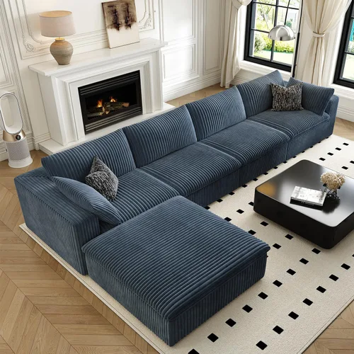 Miniatura 43 de LoveSeat Cloud Couch Sofá Seccional Modular para Sala de Estar, Sofá Moderno con Asiento Profundo, Sofá de 2 Plazas Sin Huesos con Otomana, Cómodos