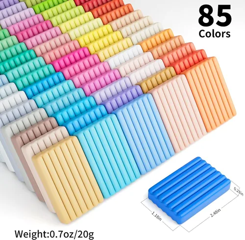 Miniatura 2 de Aestd-ST Arcilla polimérica de 85 colores, arcilla de modelado para niños, kit de arcilla para moldear al horno, kits de inicio de bricolaje