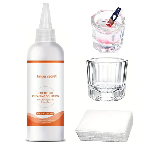 Miniatura 2 de Limpiador de cepillos de uñas y solución revitalizante – Limpiador de acción rápida para cepillos acrílicos, aerógrafos, cepillo de uñas de gel