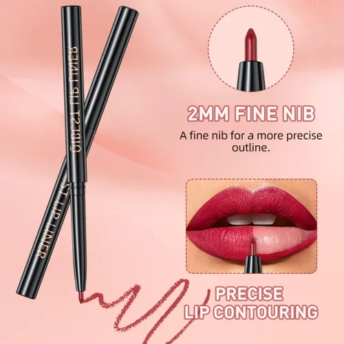Miniatura 8 de Kit de labios todo en uno, 3 en 1, delineador de labios suave y lápiz labial con lápiz labial líquido de terciopelo mate, brillo labial hidratante