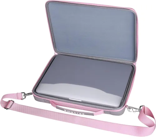 Miniatura 3 de Smatree Estuche de transporte de carcasa dura compatible con MacBook Pro M5 de 14.2 pulgadas 2025/2024/2023 A2918, MacBook Air M4 de 13 pulgadas Rosa