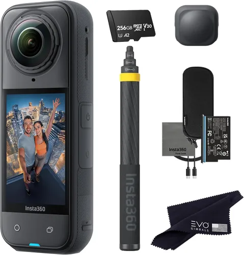 Miniatura 11 de Insta360 X5 Extended Selfie Stick Bundle ((3m/9.8ft))-8K impermeable 360 cámara de acción con sensores de 1/1.28" 48MP, video 8K 360 HDR, 72MP 360