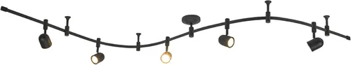 Miniatura 9 de Catalina Lighting Lámpara de Techo con Riel de 96", Bronce Frotado con Aceite, Riel Flexible LED Transicional de 5 Luces, Bombilla Incluida