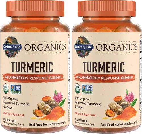 Miniatura 9 de Garden of Life Organics - Gomitas de respuesta antiinflamatoria de cúrcuma, 120 gomitas de frutas reales para niños y adultos, 50 mg de curcumina