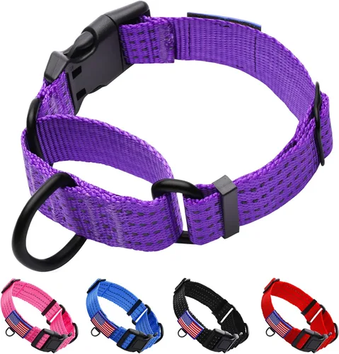 Miniatura 13 de Collar Martingale para Entrenamiento de Perros. Collares Reflectantes Ajustables para Perros con Hebilla - SIN Tirones - Previene que se Escapen