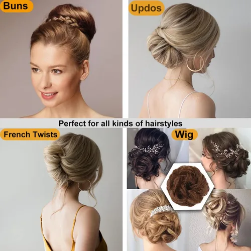 Miniatura 5 de Horquillas para el cabello en forma de U, 200 unidades de horquillas onduladas para mujeres y niñas con caja para peinados franceses, pinzas