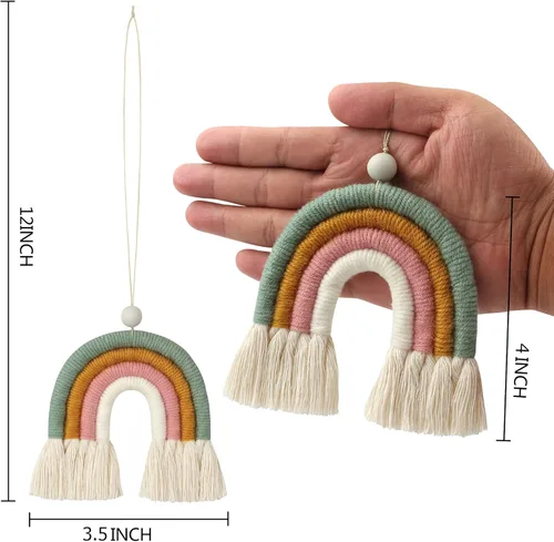 Miniatura 2 de BOHO GARDEN Encanto de Arcoíris Boho de Macramé - Difusor de Aceite Esencial para Coches, Guardería de Bebés, Dormitorio de Niños y Decoración
