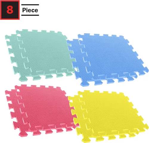 Miniatura 3 de Stalwart Azulejos de colchón de espuma, relleno de espuma de eva entrelazado por pisos blandos para hacer ejercicio, yoga, acampar, niños, bebés
