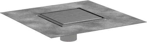 Miniatura 12 de hansgrohe RainDrain Brilliance - Juego de drenaje de ducha cuadrado con cubierta trasera áspera y baldosa en acero inoxidable cepillado, drenaje