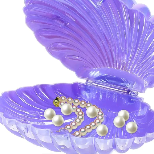 Miniatura 4 de Didiseaon 12 cajas de dulces de concha de mar, recipientes de conchas de mar, recipientes de regalo de fiesta de almejas, caja de plástico
