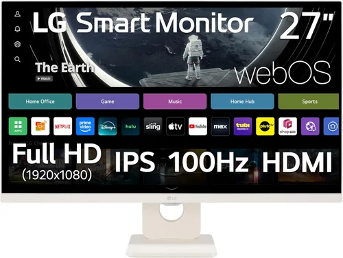 Miniatura 7 de LG 27SR50F-W Monitor inteligente de 27 pulgadas FHD (1920 x 1080), pantalla IPS, webOS 23, HDR 10, x2 altavoces incorporados, AirPlay 2, pantalla