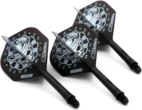 CUESOUL JAZZ-METAL ROST - Eje de dardos integrado y vuelos de forma estándar, juego de 3 piezas CS-JMAK51XKLTB