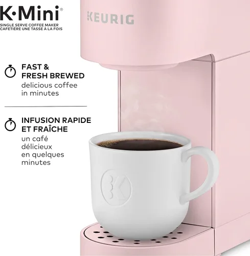 Miniatura 4 de Keurig K-Mini - Cafetera de cápsulas K-Cup de una sola porción, con un diseño ultra elegante, rosa polvoriento