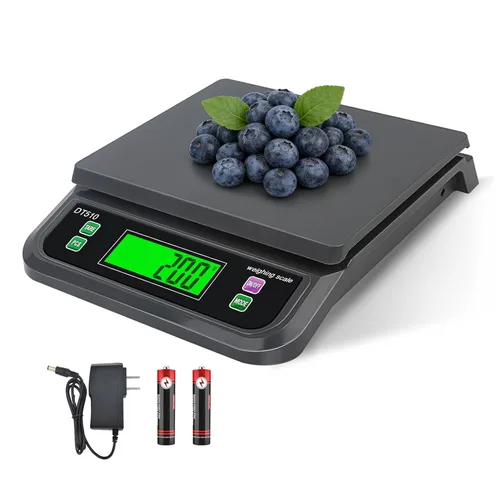Miniatura 8 de Gran báscula digital de cocina 40kg/88lbs, báscula comercial de alimentos con función de tara y PCS para piezas y monedas, pantalla LCD, báscula
