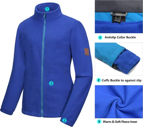 Miniatura 3 de Little Donkey Andy Chaqueta de esquí 3 en 1 para mujer, impermeable, cálida, para invierno, resistente al viento, para nieve